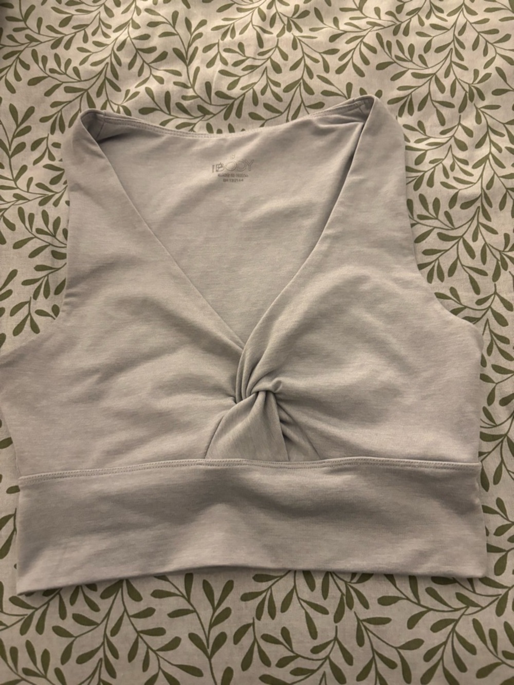 Twist front longline sports bra